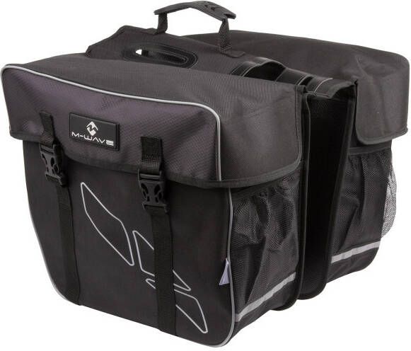 M-Wave M Wave Amsterdam Double Bagagedragertas x 50 x 34 cm, grijs/zwart
