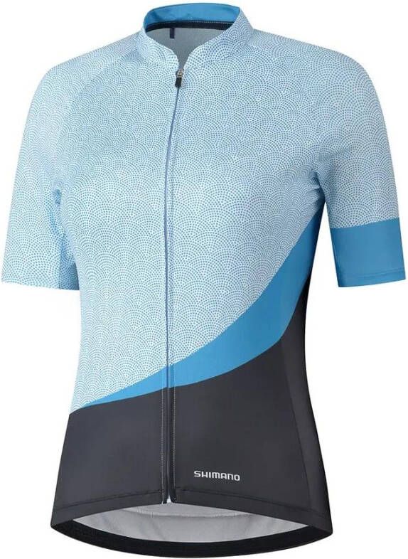 Shimano Fietsshirt Wielershirt Mizuki S Dames Blauw/Grijs