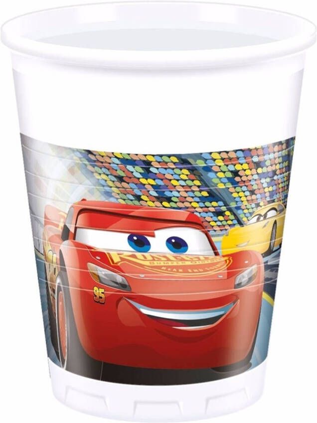 Disney 16x Stuks Cars Feest Bekers 200 Ml Feestbekertjes
