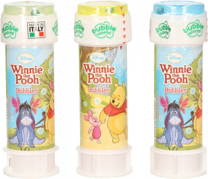 Disney 3x Winnie De Poeh Bellenblaas Flesjes Met Bal Spelletje In Dop 60 Ml Voor Kinderen Bellenblaas