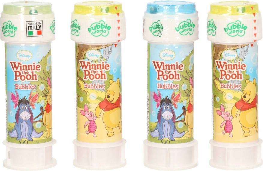 Disney 4x Winnie De Poeh Bellenblaas Flesjes Met Bal Spelletje In Dop 60 Ml Voor Kinderen Bellenblaas