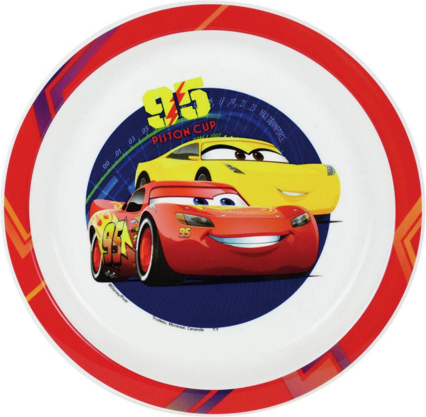 Disney Kunststof Ontbijtbordje Plat Cars 22 Cm Kinderservies