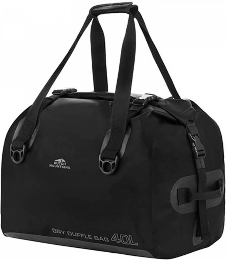 Dutch Mountains Reistas 40ltr Waterdichte Duffelbag Sporttas Roll top Zwart