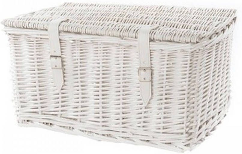 Falkx Rieten Fietsmand 26 Liter Wit 42 X 28 X 21 Cm