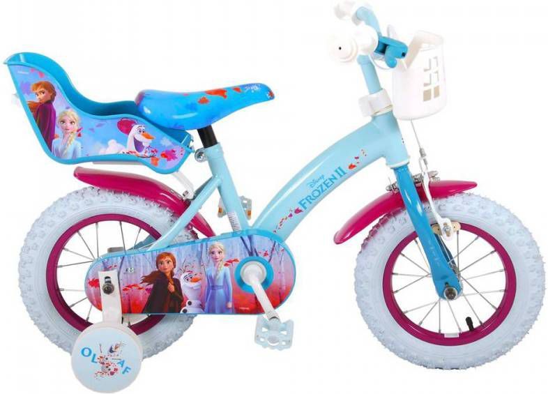 Fietsaccessoires Kubbinga Disney Frozen 2 Meisjesfiets 12 Inch 21, 5 Cm Meisjes Terugtraprem Blauw