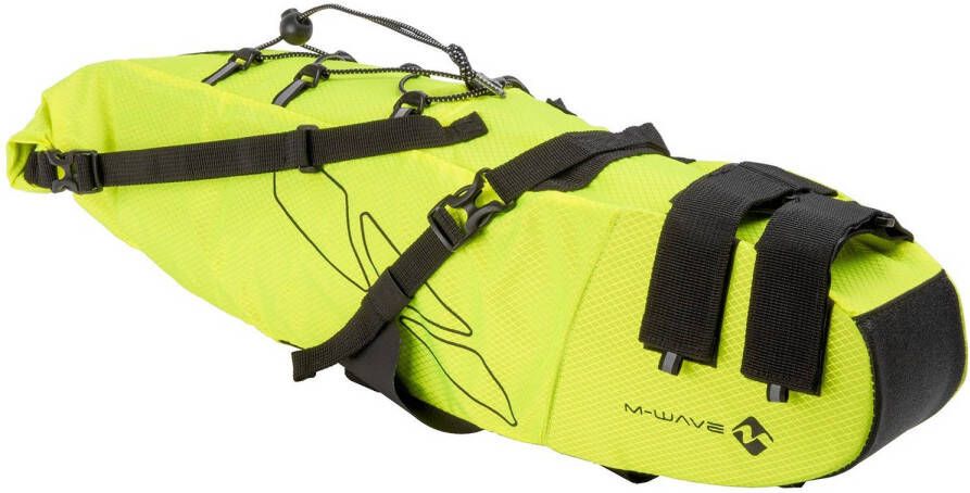 M-Wave M wave Zadeltas Rough Ride L 11 Liter Nylon Geel/zwart