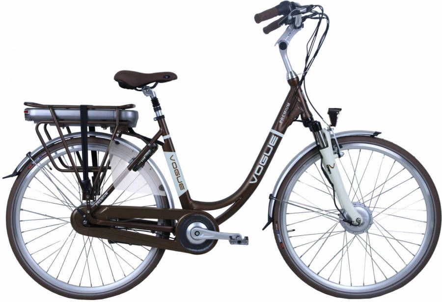 Vogue Elektrische Stadsfiets Premium 28 Inch 48 Cm Dames 7v Rollerbrake Bruin