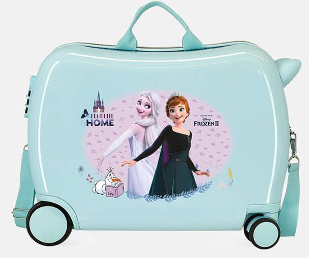 Disney Rolling Suitcase 4 Wheels Frozen Arendelle Light Green