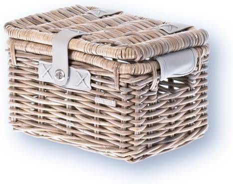 Basil Fietsmand Denton Small Rotan 22 Liter Grijs