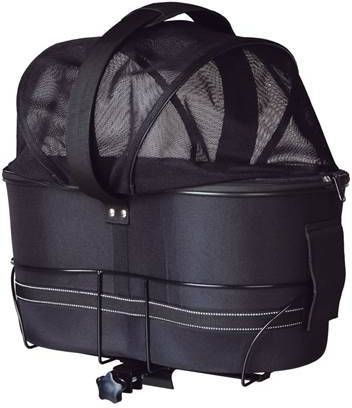 Trixie Fietsmand Long Voor Brede Bagagedragers Hondenfietsaccessoires 29x49x60 cm Zwart