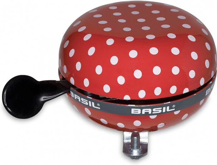 Basil Big Bell Polkadot Ding Dong 80mm Rood Wit