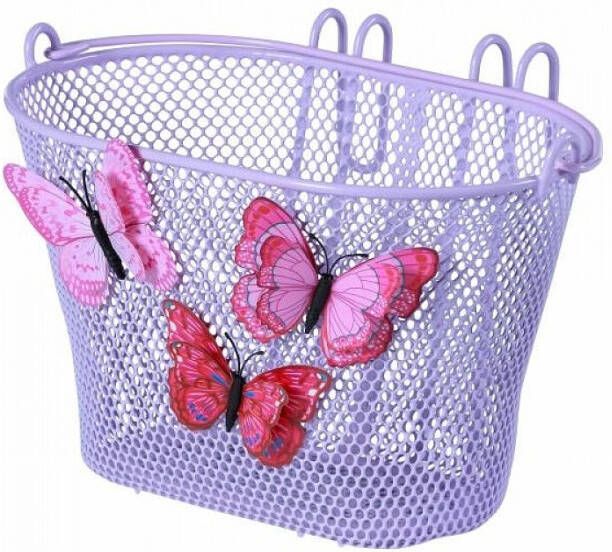 Basil Kinderfietsmand Jasmin Butterfly paars