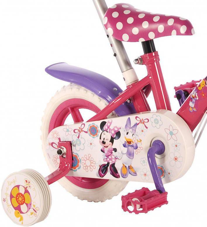Disney Minnie Mouse Bow Tique kinderfiets 10 inch Roze/Wit/Paars