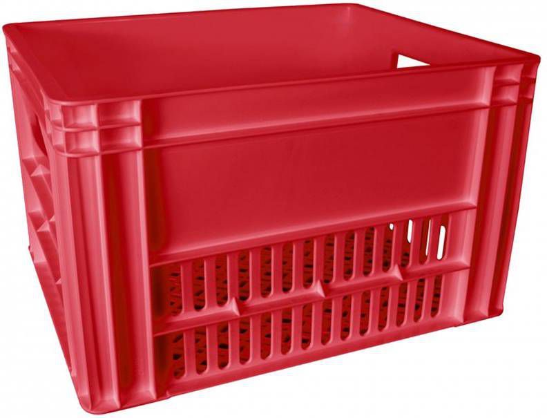 FastRider fietskrat groot 34,5 liter rood