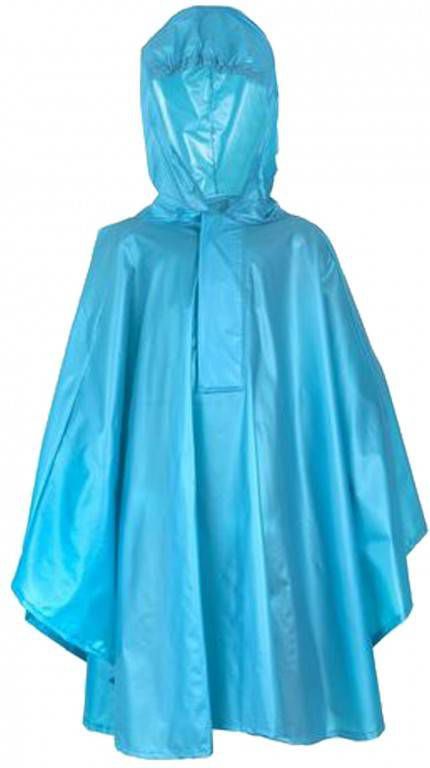 Fastrider poncho basic junior blauw maat 110/122