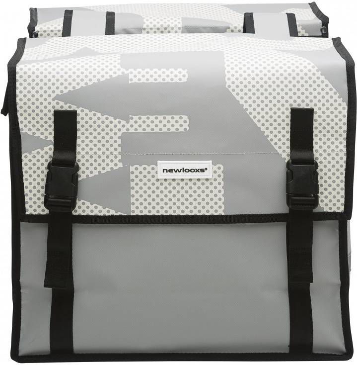 New Looxs dubbele tas bisonyl basic 46 liter Wit Grijs Wit