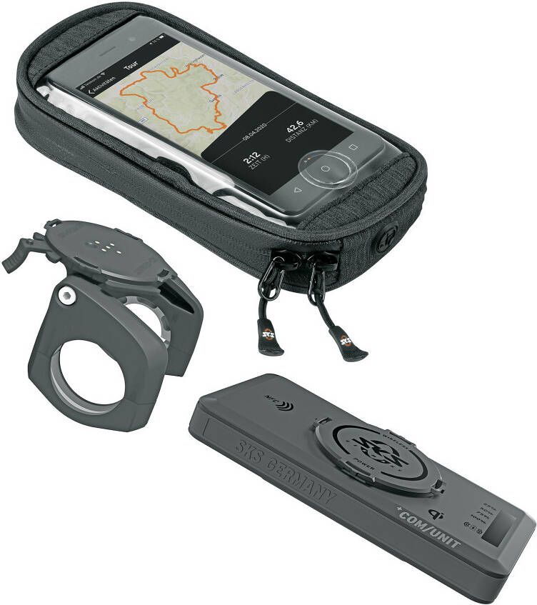 SKS Hoogwaardige stabiele telefoonhouder incl. powerbank en tas