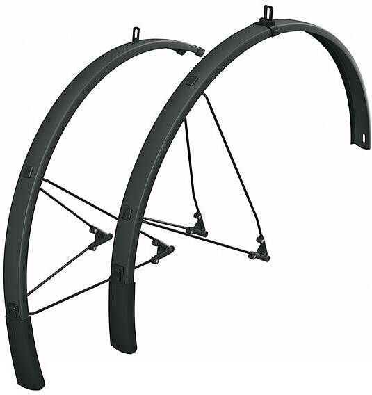 SKS Kunststof 28 inch 56 mm breedte spatbordenset met hoekprofiel Zwart