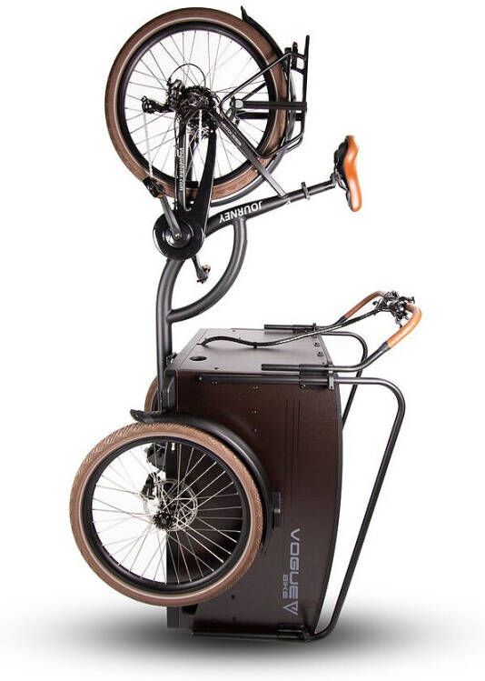 Vogue Elektrische bakfiets Journey Mat bruin 522 Wh Bruin