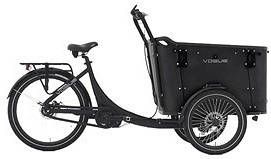 Vogue Elektrische bakfiets Superior 3 Deluxe Uni Mat zwart 468 Wh Mat zwart
