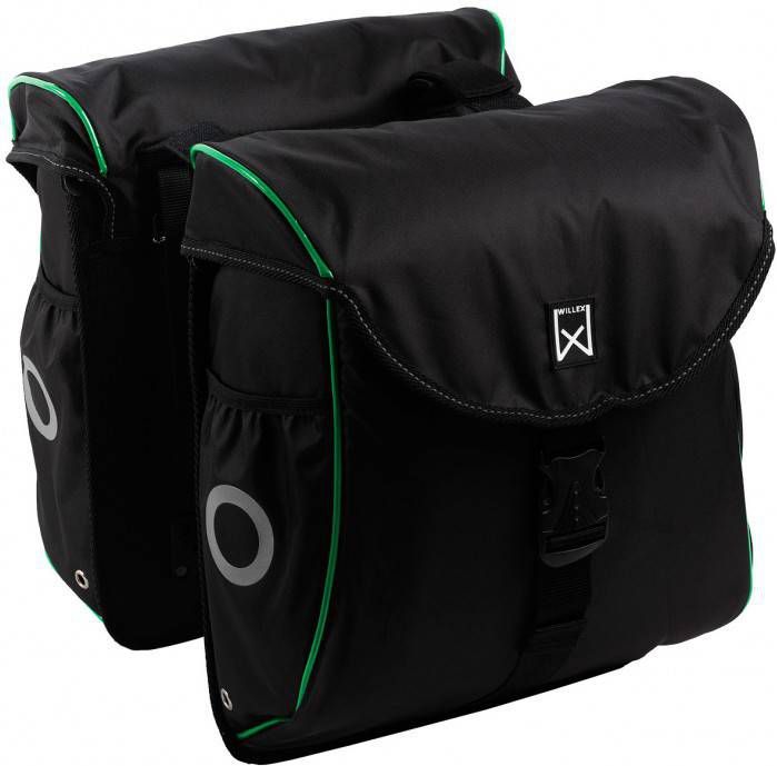 Willex bagagetas 300F 24 liter Zwart/Groen Zwart