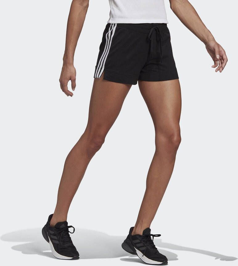 adidas Shorts Essentials Slim 3 Stripes Zwart/Wit Vrouw
