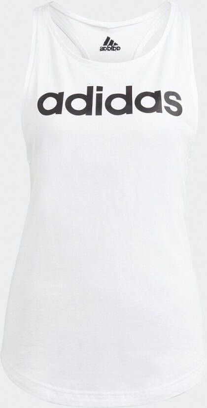 Adidas Essentials Loose Logo Tank Top Dames Track Tops White Katoen Jersey
