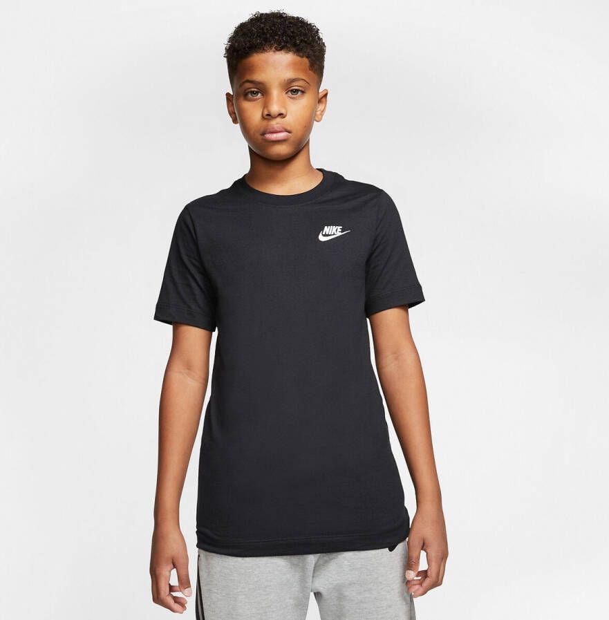Nike Small Logo T Shirt Junior Dark Grey Heather/White Kind