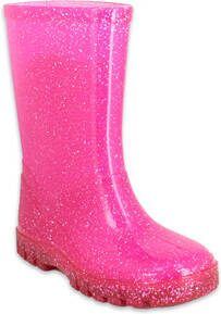 Beck rubber laarzen glitter roze