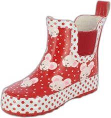 Beck rubber laarzen kleine muis rood
