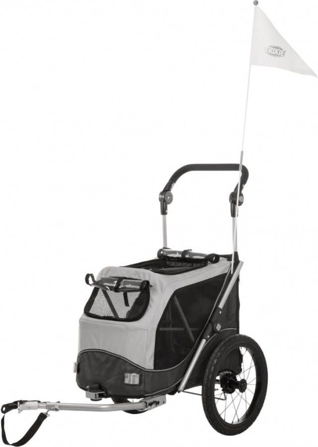 Trixie Fietskar Opvouwbaar Hondenfietskar 63x95x90/132 cm Grijs